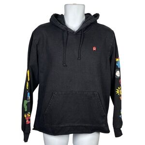 Owsla Skrillex Hoodie Sweatshirt Mens Size M Printed Graphic Sleeves Pullover